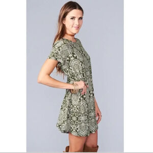 Show Me Your MuMu Olive Green EM Mini Dress XS
